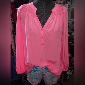 Lilly Pulitzer Beach Neon Pink Top